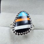 Candy Composite Stone Size US 9 925 Sterling Silver Ring (REXT49-349)
