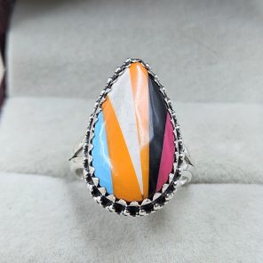 Candy Composite Stone Size US 6 925 Sterling Silver Ring (REXT49-370)