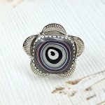 Fordite Size US 6 925 Sterling Silver Ring (REXT22-54)