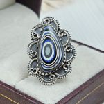 Fordite Size US 7 925 Sterling Silver Ring (REXT22-58)