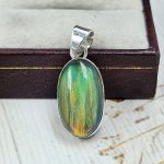 Aurora Opal 1.25" 925 Sterling Silver Pendant (RS17-537)