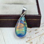 Aurora Opal 1.25" 925 Sterling Silver Pendant (RS17-538)