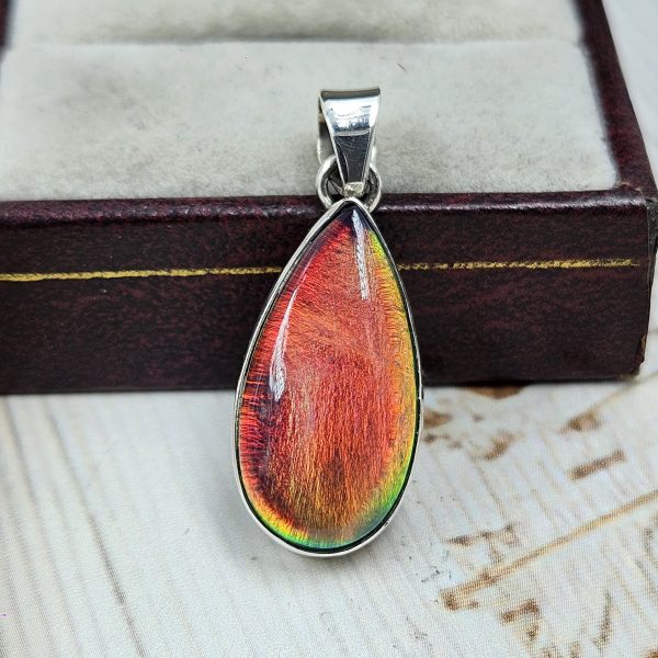 Aurora Opal 1.5" 925 Sterling Silver Pendant (RS17-543)