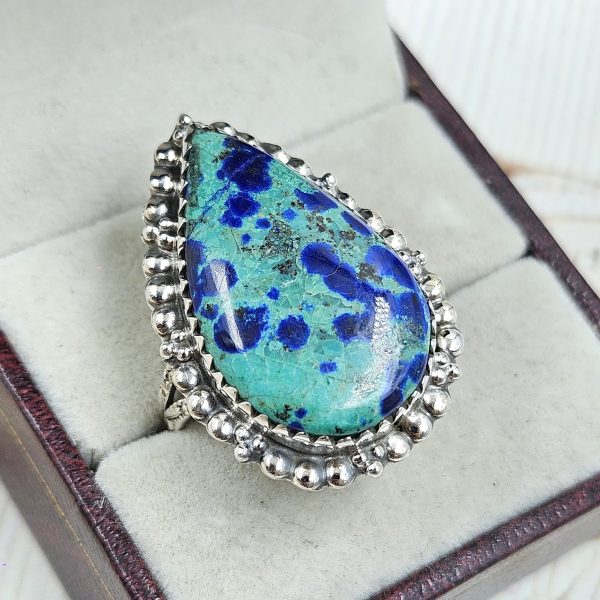 Chrysocolla Size US 9 925 Sterling Silver Ring (RS19-60) - Image 2