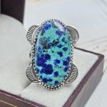 Chrysocolla Size US 9 925 Sterling Silver Ring (RS19-56)