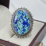 Chrysocolla Size US 9 925 Sterling Silver Ring (RS19-55)