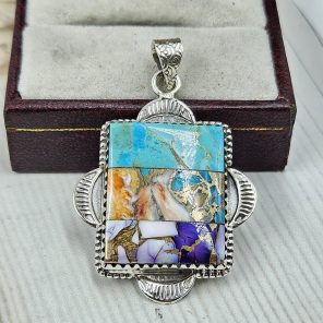 Trifecta 1.5" 925 Sterling Silver Pendant (REXT55-111)