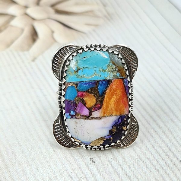 Trifecta Size US 7 925 Sterling Silver Ring (REXT55-99)