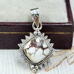 Wild Horse Jasper 1" 925 Sterling Silver Pendant (REXT60-108)