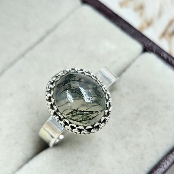 Moss Agate 925 Sterling Silver Ring (REXT60-114) - Image 2