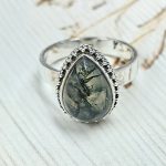 Moss Agate 925 Sterling Silver Ring (REXT60-113)