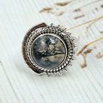 Moss Agate 925 Sterling Silver Ring (REXT60-115)