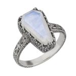 Coffin Moonstone Ring