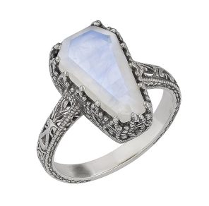 Coffin Moonstone Ring