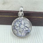 Cracked Crystal Quartz 1.25" 925 Sterling Silver Pendant (REXT55-163)