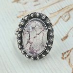 Cracked Crystal Quartz Size US 8 925 Sterling Silver Ring (REXT55-149)