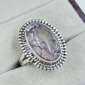 Cracked Crystal Quartz Size US 7 925 Sterling Silver Ring (REXT55-138)