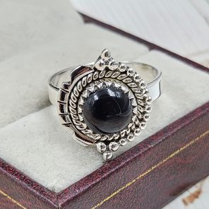 Black Onyx 925 Sterling Silver Ring (RS18-197)