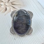 Purple Labradorite Size US 6 925 Sterling Silver Ring (RS108-344)