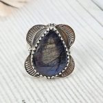 Purple Labradorite Size US 6 925 Sterling Silver Ring (RS108-347)