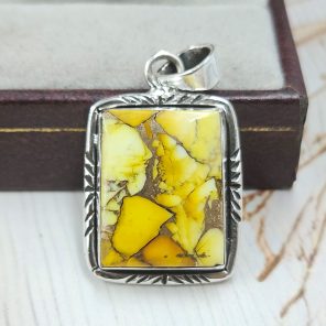 Honey Dahlia 1.25" 925 Sterling Silver Pendant (RS113-279)
