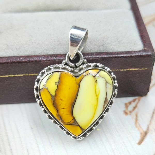Honey Dahlia 1" 925 Sterling Silver Pendant (RS113-280)