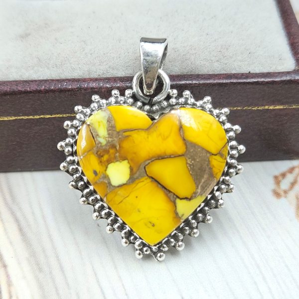 Honey Dahlia 1.25" 925 Sterling Silver Pendant (RS113-282)