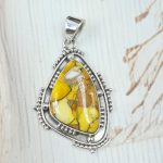 Honey Dahlia 1.75" 925 Sterling Silver Pendant (RS113-284)