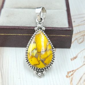 Honey Dahlia 1.75" 925 Sterling Silver Pendant (RS113-285)