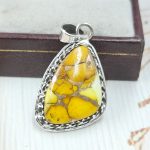 Honey Dahlia 1.5" 925 Sterling Silver Pendant (RS113-286)