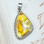 Honey Dahlia 1.5" 925 Sterling Silver Pendant (RS113-291)