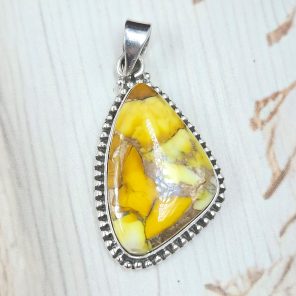 Honey Dahlia 1.5" 925 Sterling Silver Pendant (RS113-291)