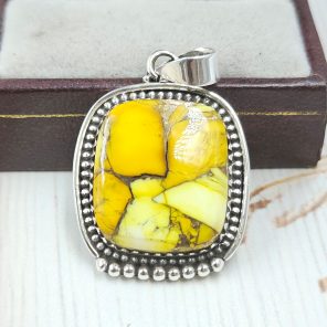 Honey Dahlia 1.5" 925 Sterling Silver Pendant (RS113-292)