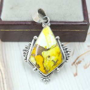 Honey Dahlia 1.5" 925 Sterling Silver Pendant (RS113-297)