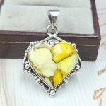 Honey Dahlia 1.5" 925 Sterling Silver Pendant (RS113-301)