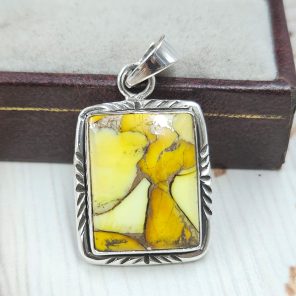 Honey Dahlia 1.25" 925 Sterling Silver Pendant (RS113-303)