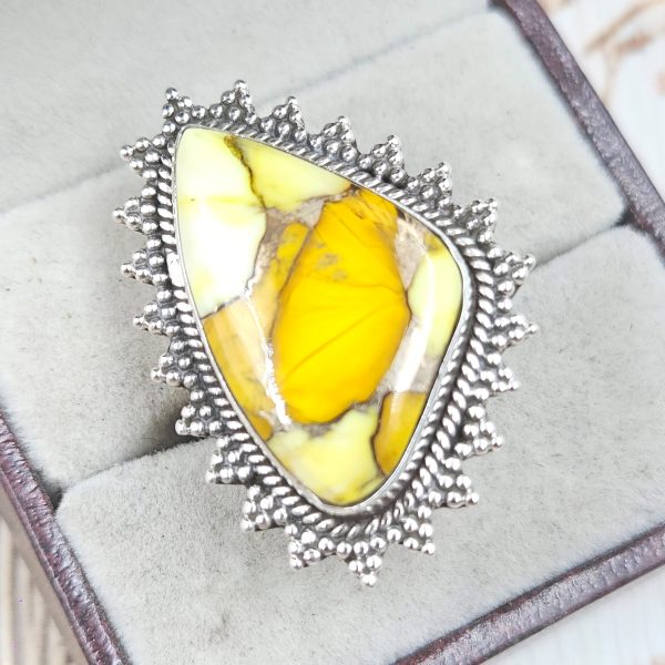 Honey Dahlia Size US 8 925 Sterling Silver Ring (RS113-235) - Image 2