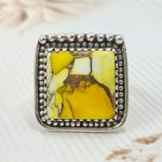 Honey Dahlia Size US 9 925 Sterling Silver Ring (RS113-253)