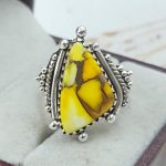 Honey Dahlia Size US 8 925 Sterling Silver Ring (RS113-238)