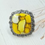 Honey Dahlia Size US 10 925 Sterling Silver Ring (RS113-271)