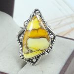 Honey Dahlia Size US 7 925 Sterling Silver Ring (RS113-232)