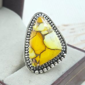 Honey Dahlia Size US 7 925 Sterling Silver Ring (RS113-233)
