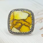 Honey Dahlia Size US 8 925 Sterling Silver Ring (RS113-249)