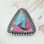 Cotton Candy Turquoise Size US 7 925 Sterling Silver Ring (REXT69-57)