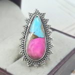 Cotton Candy Turquoise Size US 7 925 Sterling Silver Ring (REXT69-59)