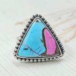 Cotton Candy Turquoise Size US 6 925 Sterling Silver Ring (REXT69-55)