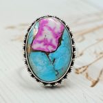 Cotton Candy Turquoise Size US 7 925 Sterling Silver Ring (REXT69-71)
