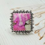 Cotton Candy Turquoise Size US 7 925 Sterling Silver Ring (REXT69-72)