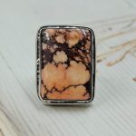 Lava Wild Horse Jasper  Size US 6 925 Sterling Silver Ring (REXT69-92)