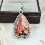 Lava Wild Horse Jasper 1.5" 925 Sterling Silver Pendant (REXT69-112)